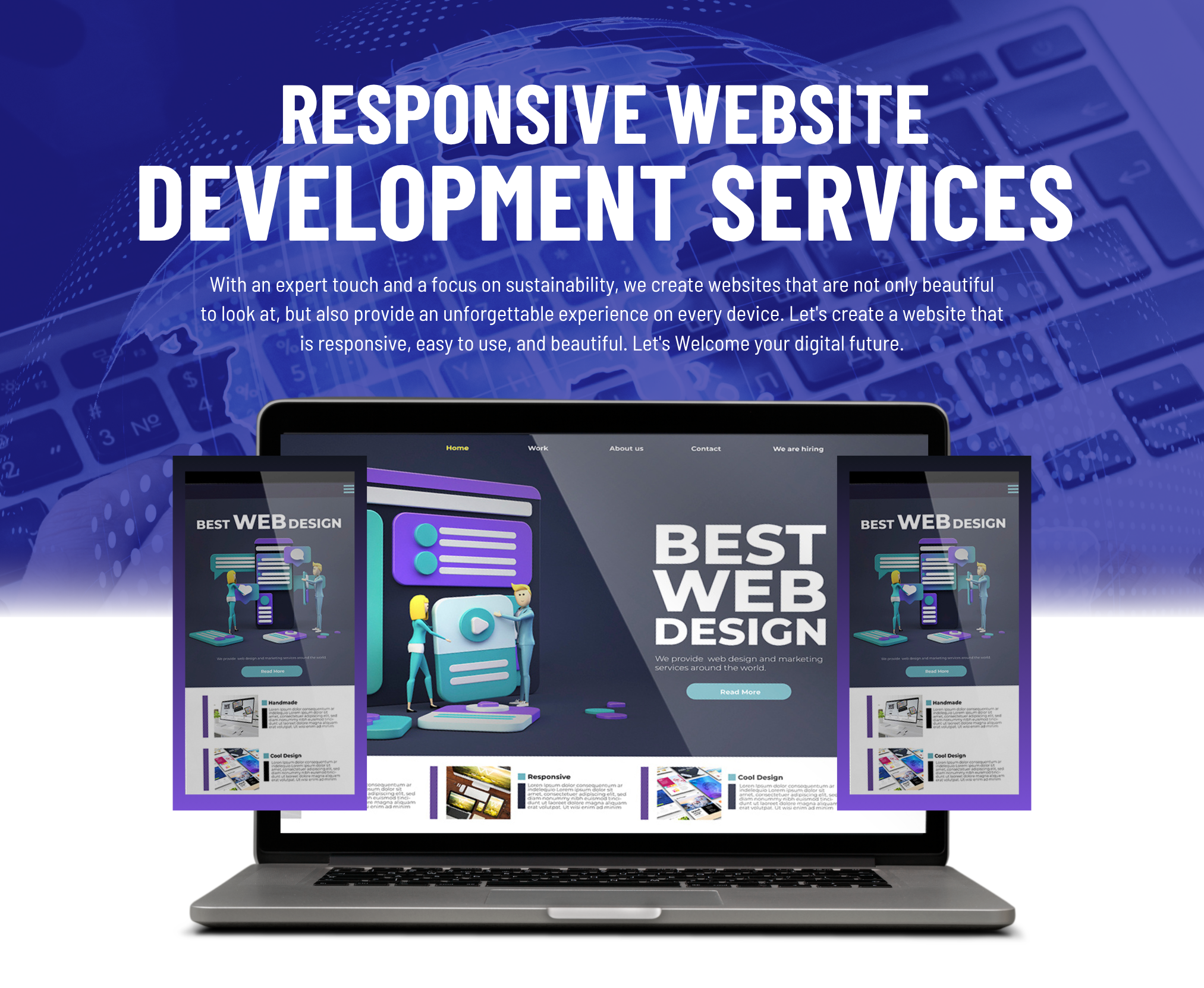 Responsive website development services showcase